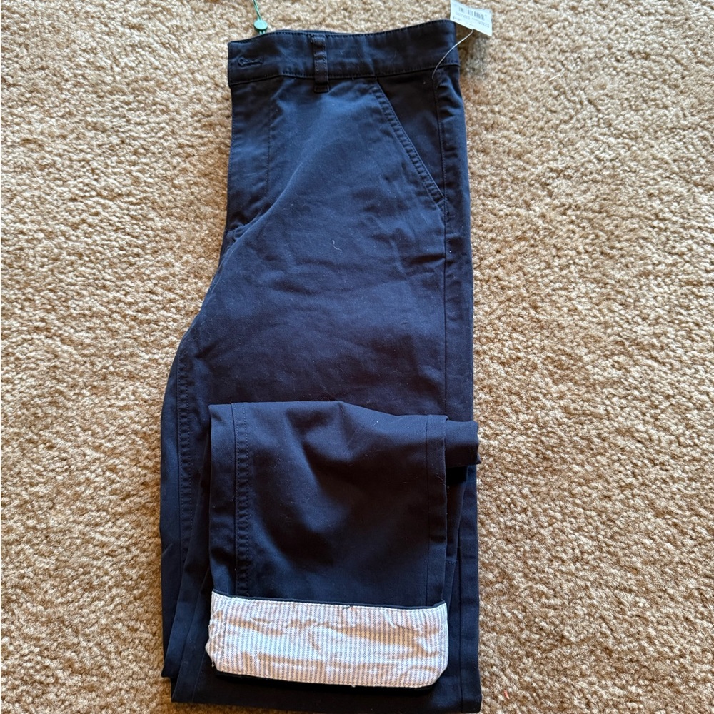 B by Brooks Brothers Navy Blue Chino Pants NWT Sz 14